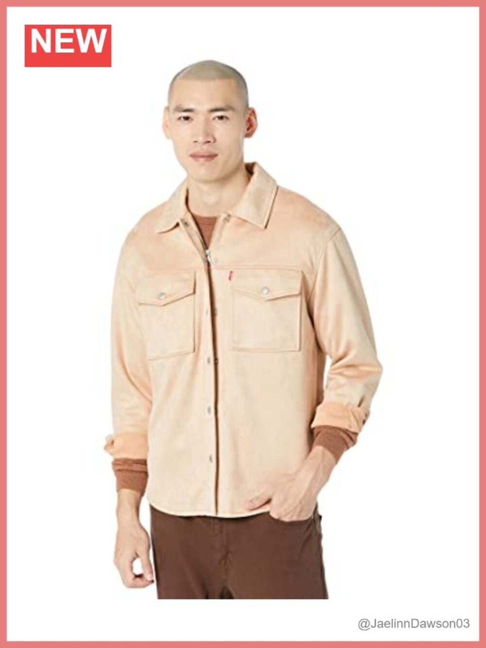 Faux Suede Shirt Jacket Relaxed Fit Zip Up Long Sleeve Shacket